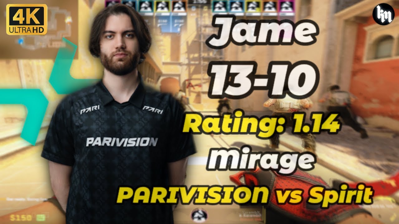 Jame (13-10) PARIVISION vs Spirit (Mirage) | BLAST Bounty 2026 Season 1 Finals #cs2 #jame