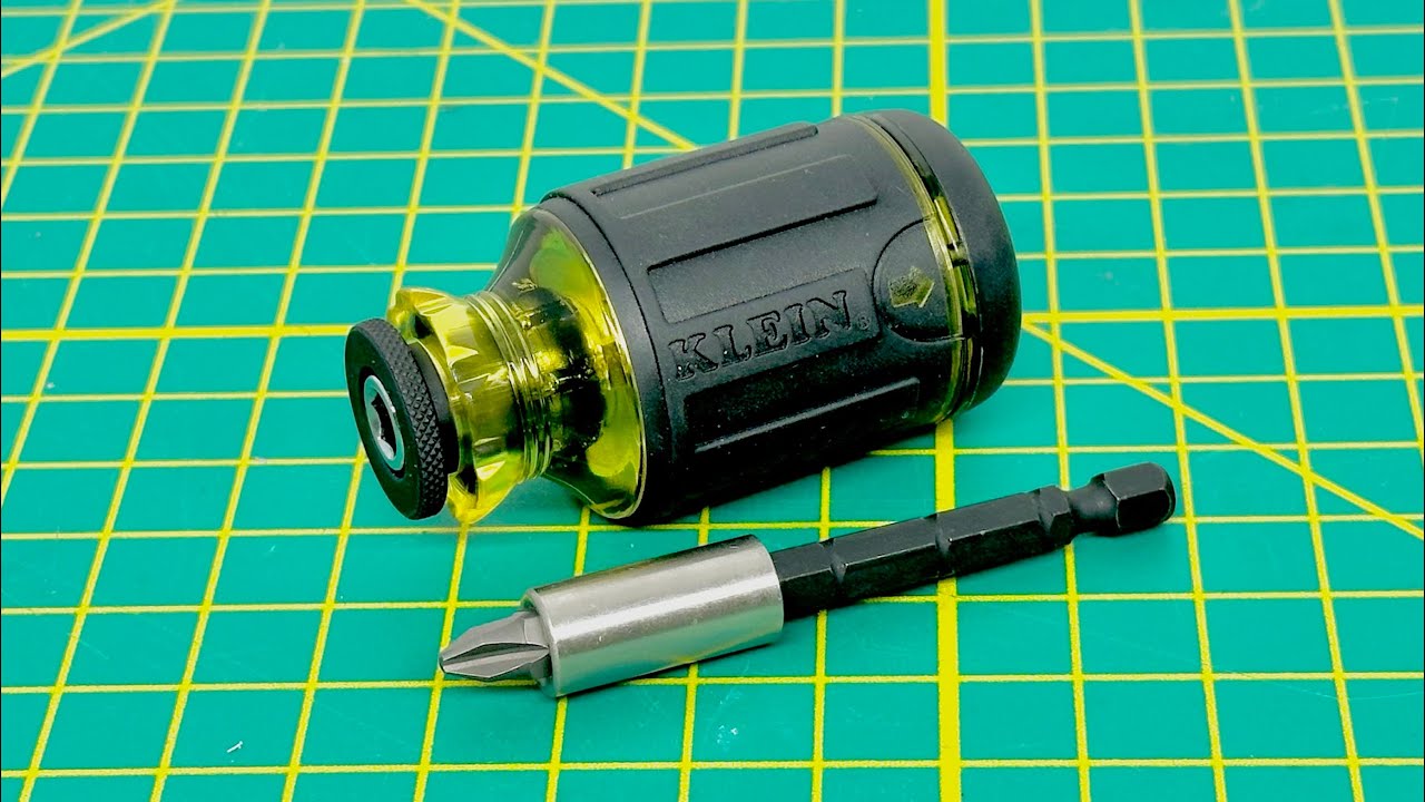 Klein Tools 8-in-1 Multi-Bit Adjustable Length Stubby Screwdriver
