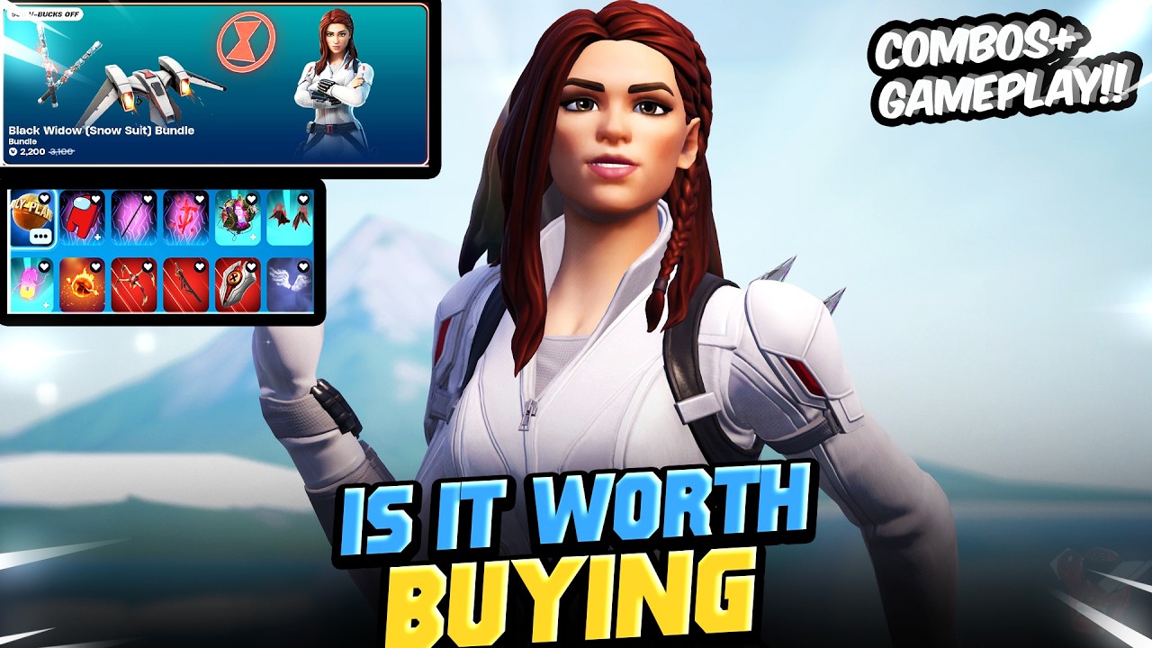 Is The BLACK WIDOW (Snow Suit) Bundle WORTH BUYING in 2024?! | Gameplay | Best Combos | Fortnite