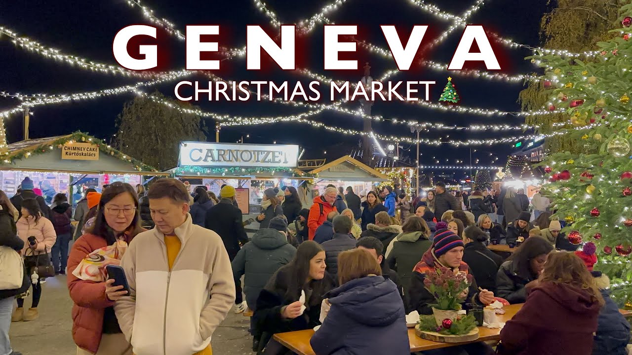 GENEVA- Switzerland Most Beautiful Christmas Market 2024 | Noël Au Quai | Sparkling Light & MORE🎄🇨🇭