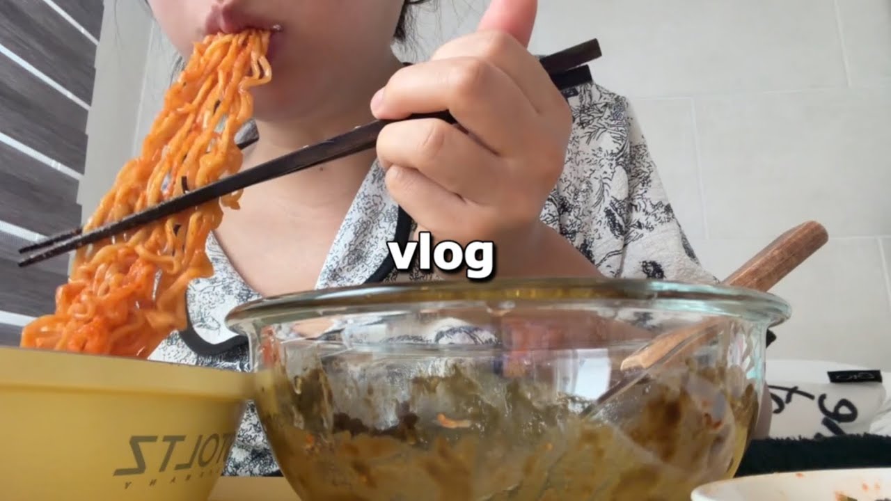 [vlog] 라면 좋아하지마. 그거 어떻게 하는건데 ;; | 직장인 음주 먹방 일상 브이로그