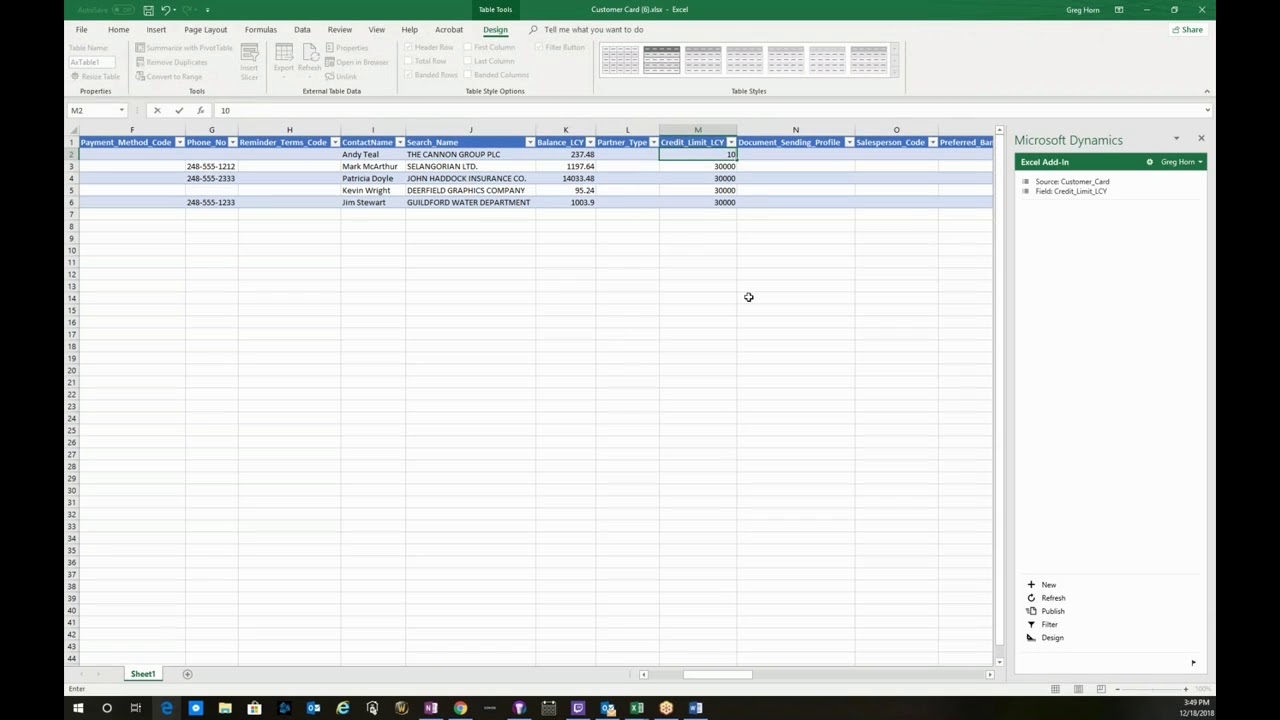 Dynamics 365 Business Central Reporting Demo – Excel | Strategic Systems Group, Inc. (SSG)