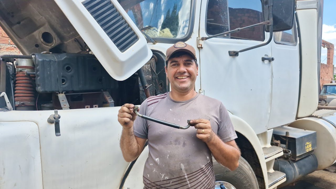 Troca da mangueira de retorno de óleo do compressor de ar da Terezona vou por cano tecalon