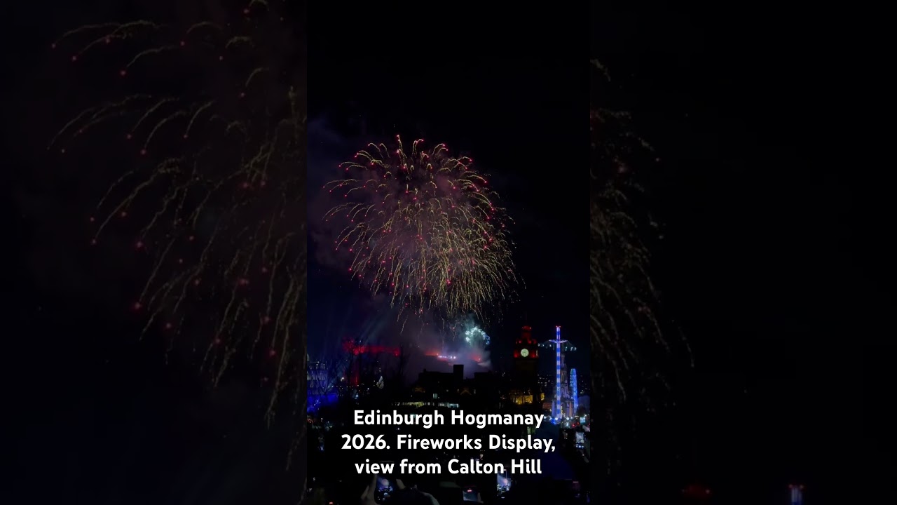 Witnessing Edinburgh’s 2025 Hogmanay fireworks from the best seat, Calton Hill 