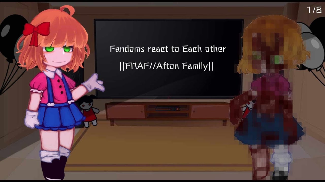 Реакция фандомов друг на друга ||FNAF//Afton Family|| 1/8 (репост)