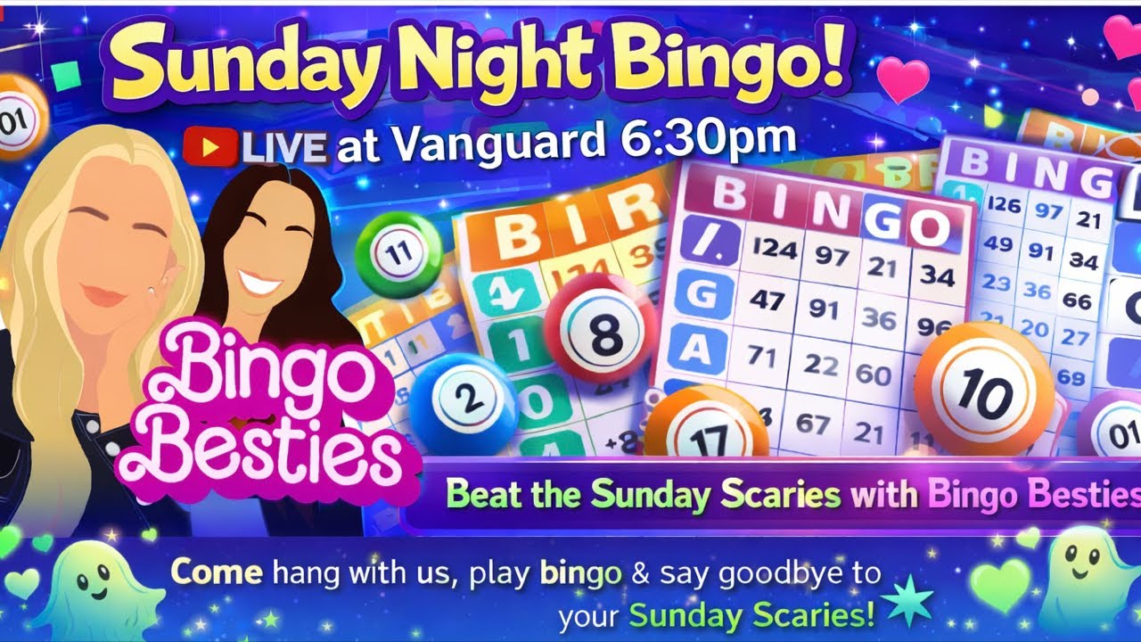 Sunday Scaries? Come Hang with Bingo Besties LIVE 🎱💜