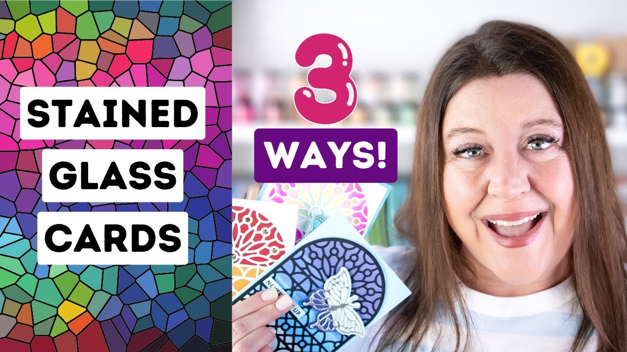 3 EASY Ways to Make Faux Stained Glass Cards!