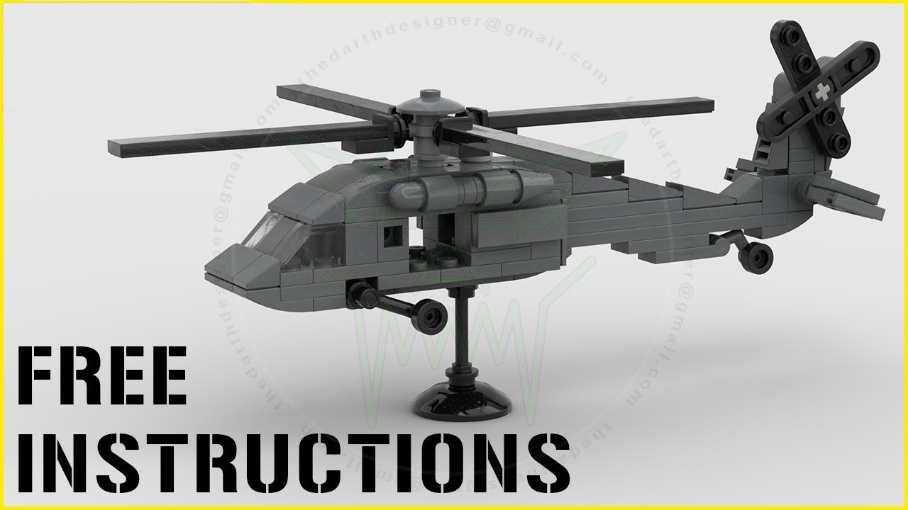 LEGO TUTORIAL | UH-60 Black Hawk - 1:100
