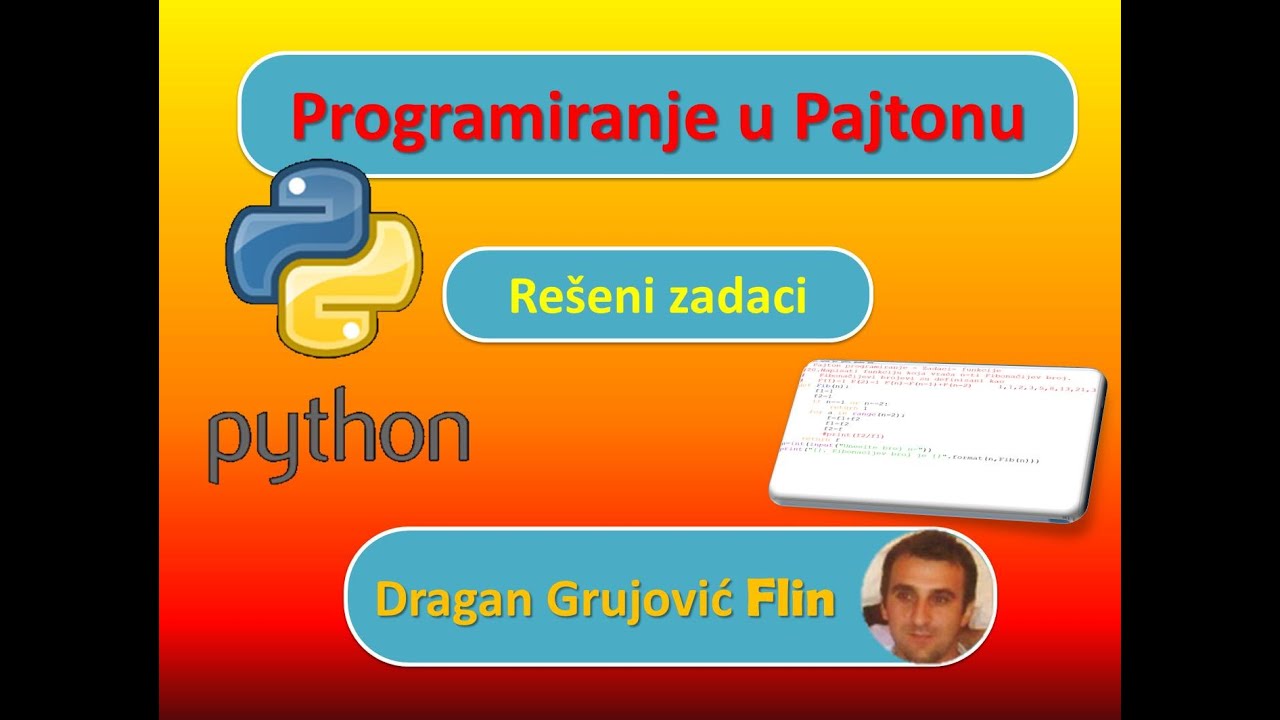 Pajton tutorijal-Ciklična struktura-Naredba for - 15 urađenih zadataka