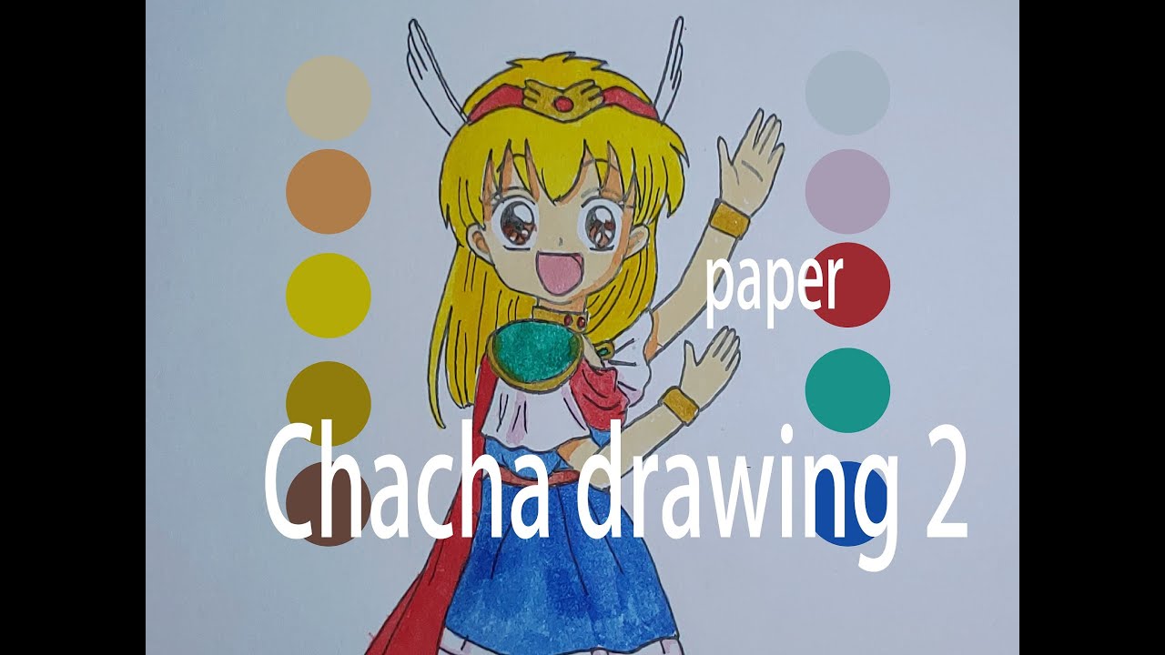 How to draw a cute 4 life-size anime girl  full body drawing  akazukin chacha Watercolor coloring
