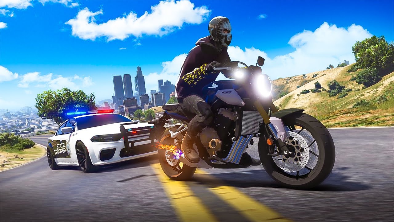 Полиция против скоростных байкеров в GTA 5 RP