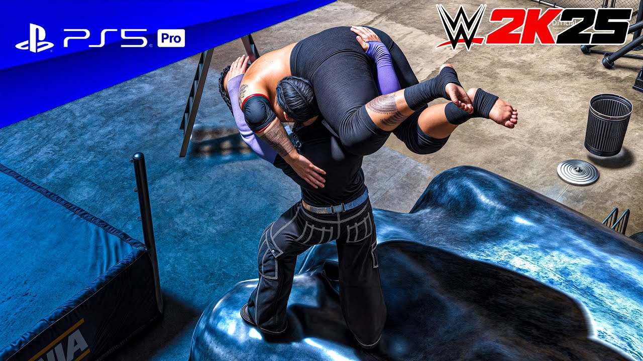 WWE 2K25 — Джефф Харди против Умаги | Архивы WWE, закулисный бой | PS5™ Pro [4K60]
