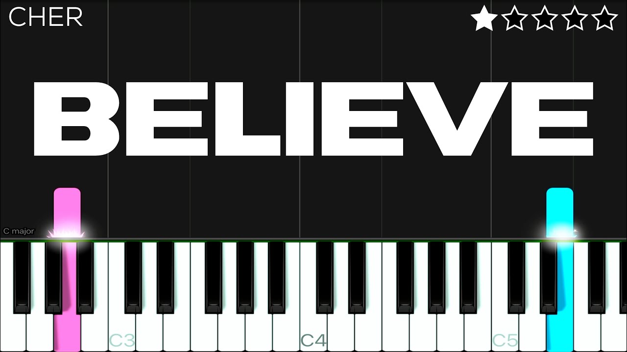 Cher - Believe | EASY Piano Tutorial
