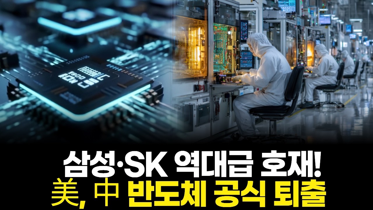 삼성·SK 역대급 호재! 美, 中 반도체 공식 퇴출