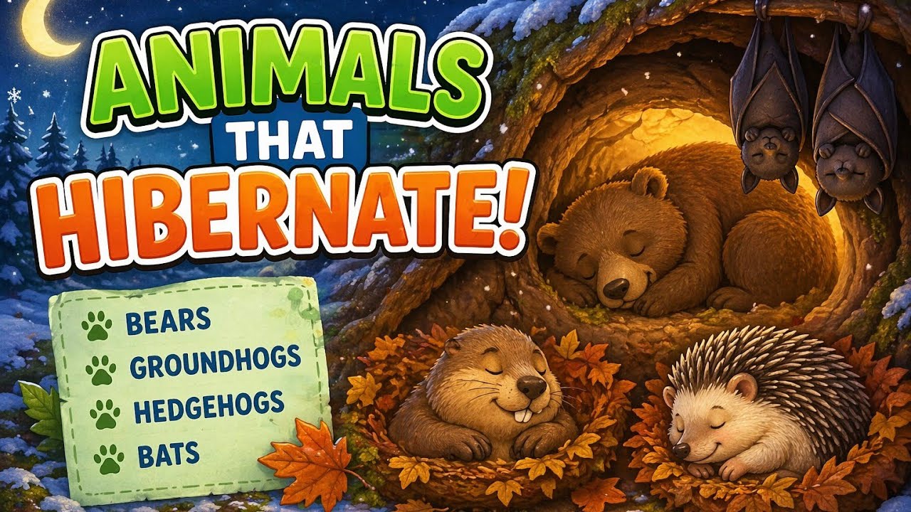Animals That Hibernate 🐻: Winter Animal Adventures (Part 1)