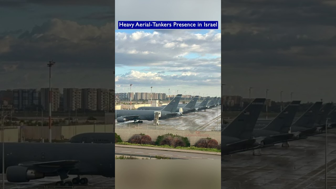 Massive U.S. Tanker Build-Up at Ben Gurion Airport in Israel!
