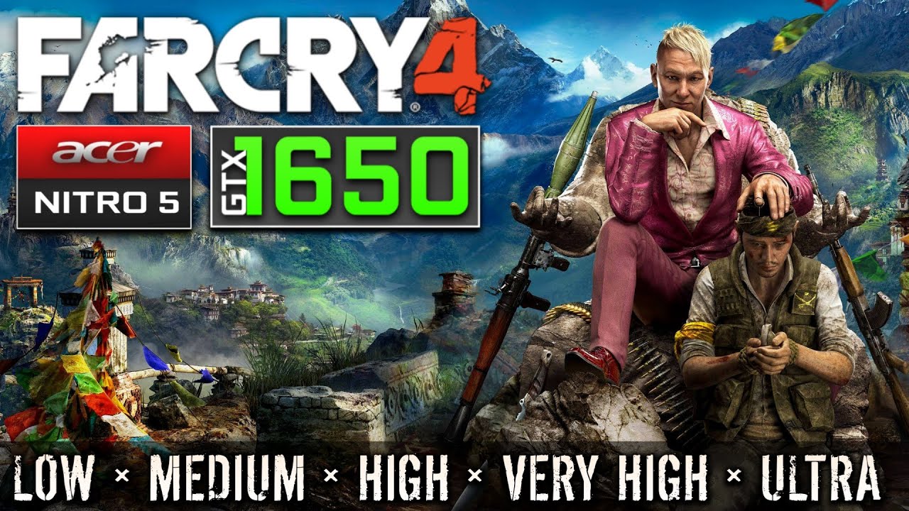 Far Cry 4 - GTX 1650 Benchmark | Acer Nitro 5 Gaming Test | Ryzen 5 3550H