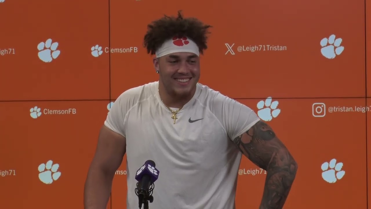 Clemson left tackle Tristan Leigh previews LSU game