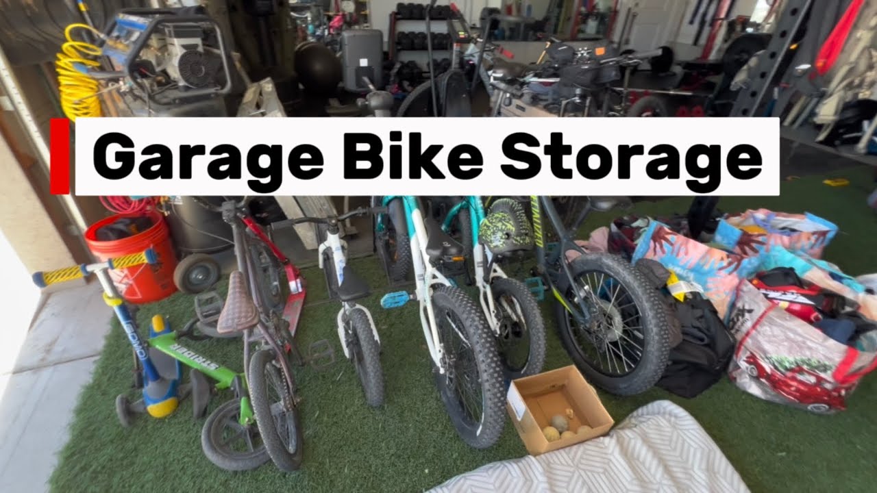 We finally got our bike storage figured out thanks to @altaracks! #bikestorage #mtnbiking 