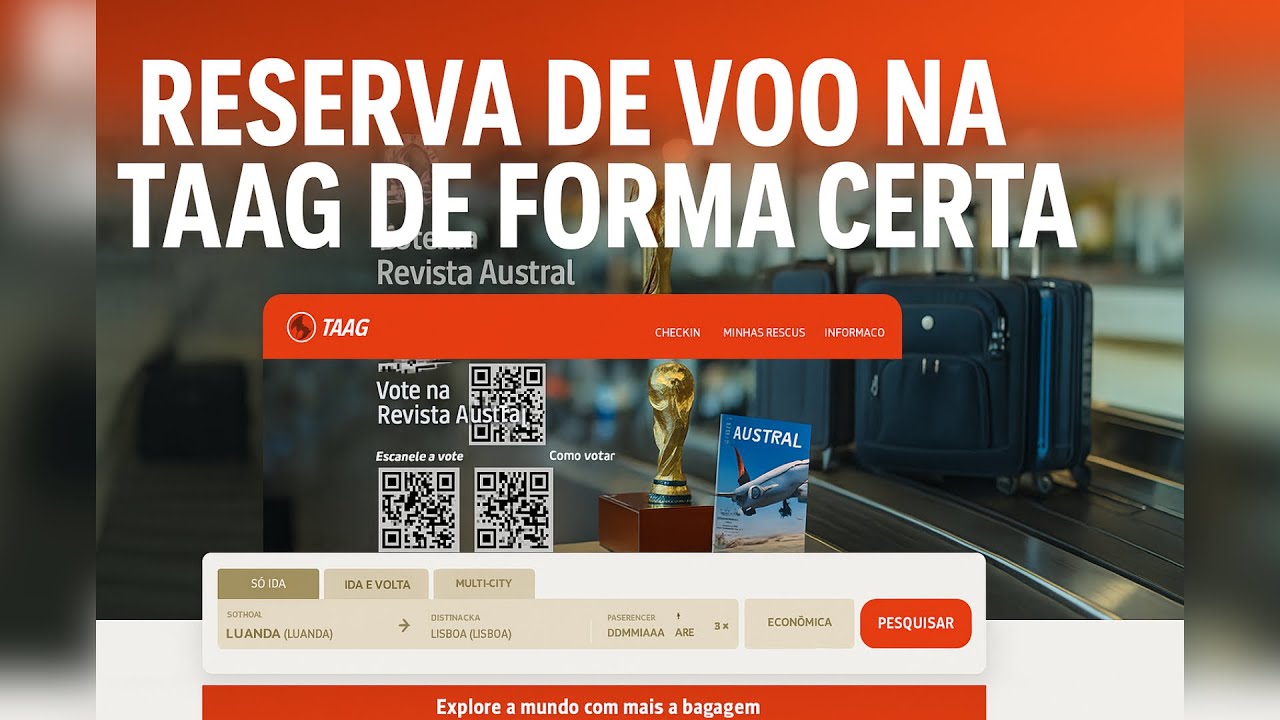 Fazer reserva de voo na TAAG bem explicado
