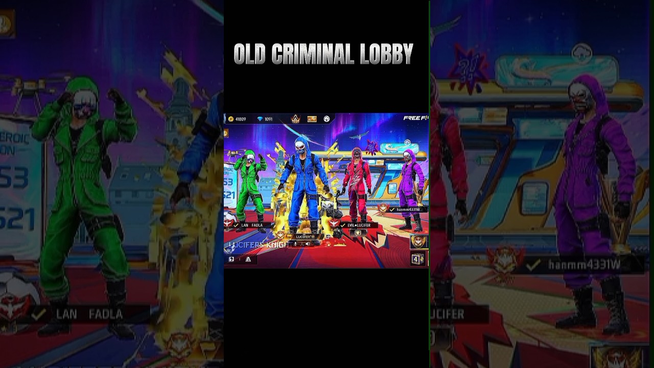 OLD CRIMINAL BUNDLE 🔥 OLD  CRIMINAL LOBBY 🔥 GARENA FREEFIRE 🔥 FREE FIRE CRIMINAL BUNDLE