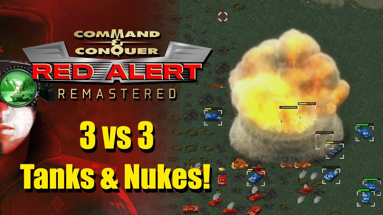 Command and Conquer Red Alert Remastered Online Multiplayer: Tank and Nuke Party!