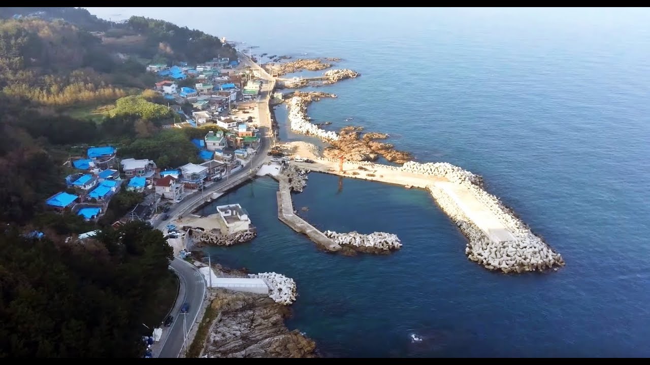 명포인트 항공촬영 11 - 무늬오징어 소굴 영덕 대진3리방파제