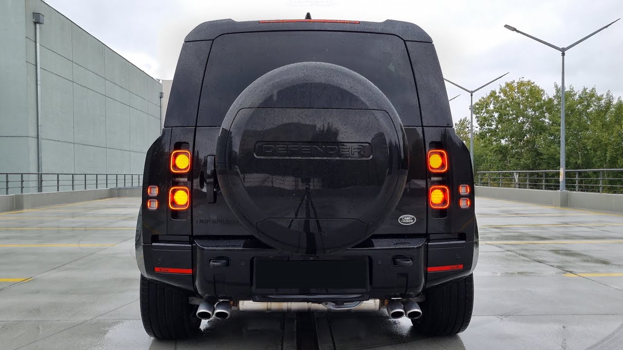 Land Rover Defender V8 (2023) exhaust sound, revs, launch control, cold start, acceleration