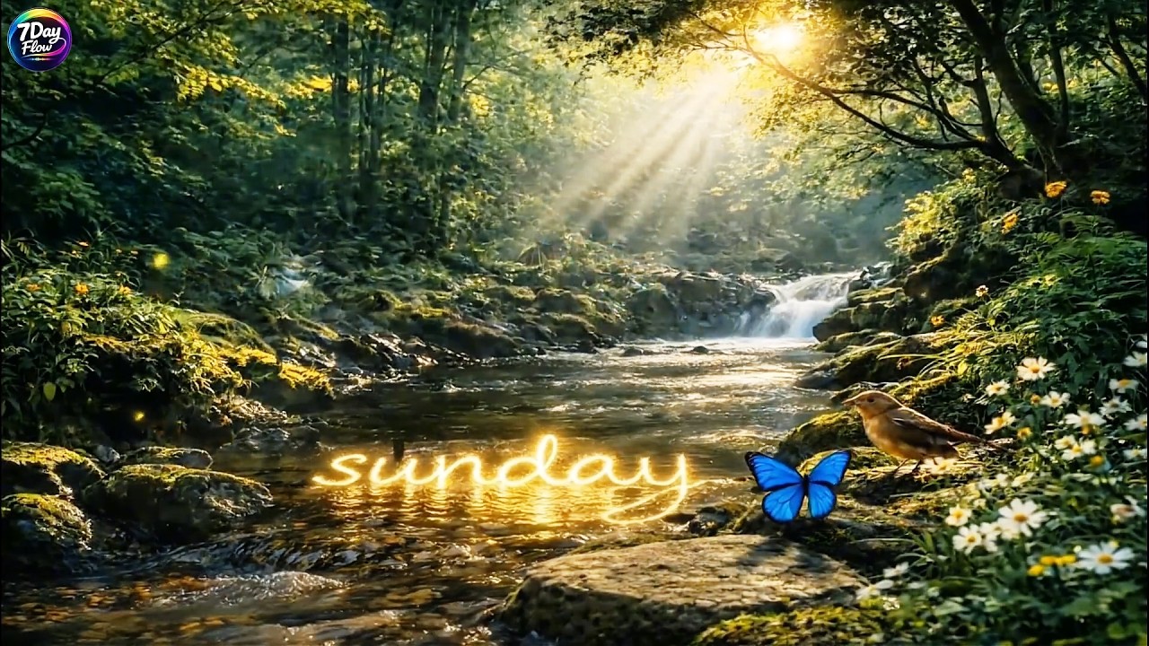 Nature Sounds with Flute, Harp & Piano 🌿 | 2 Hour Forest Ambience | Sunday Flow #2 | 7Day Flow