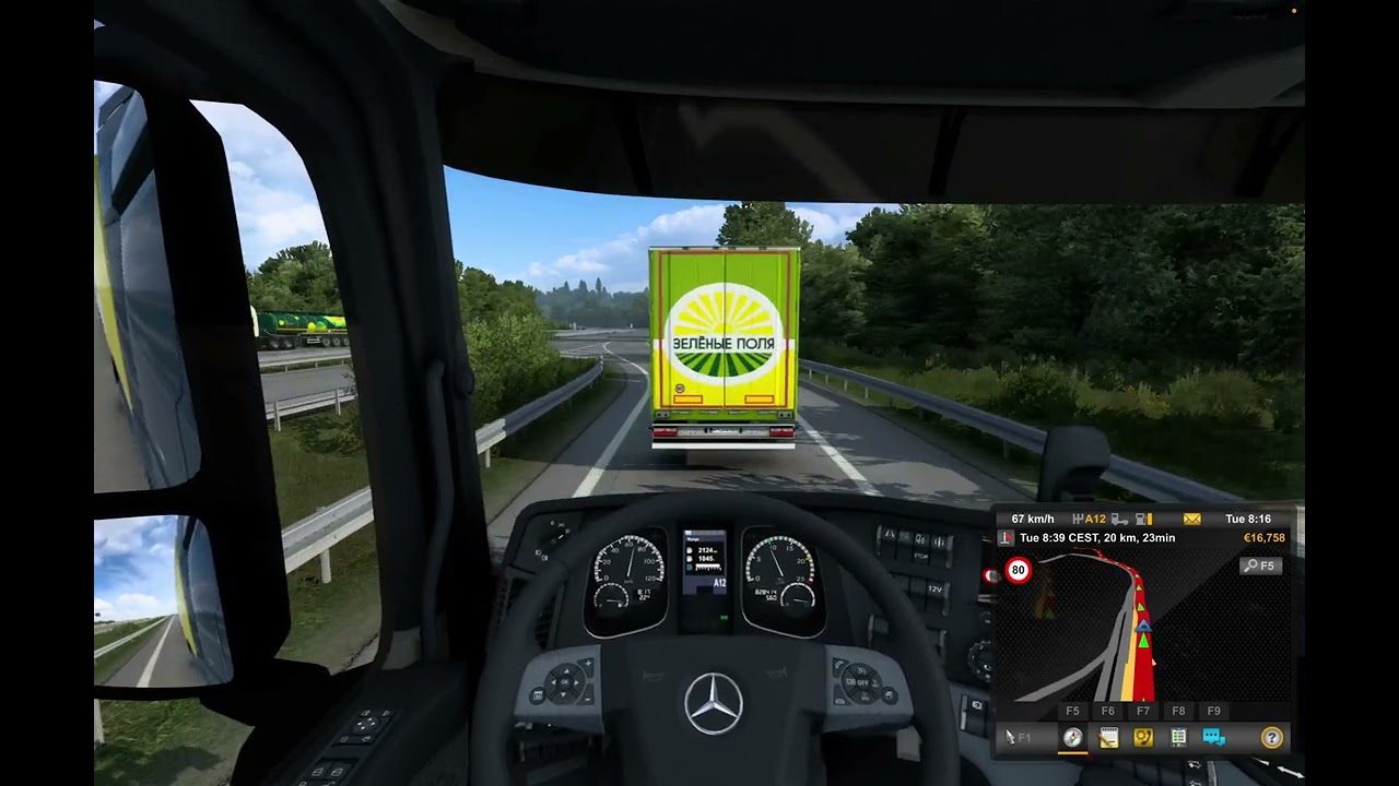 Euro truck simulator truck 140km accident