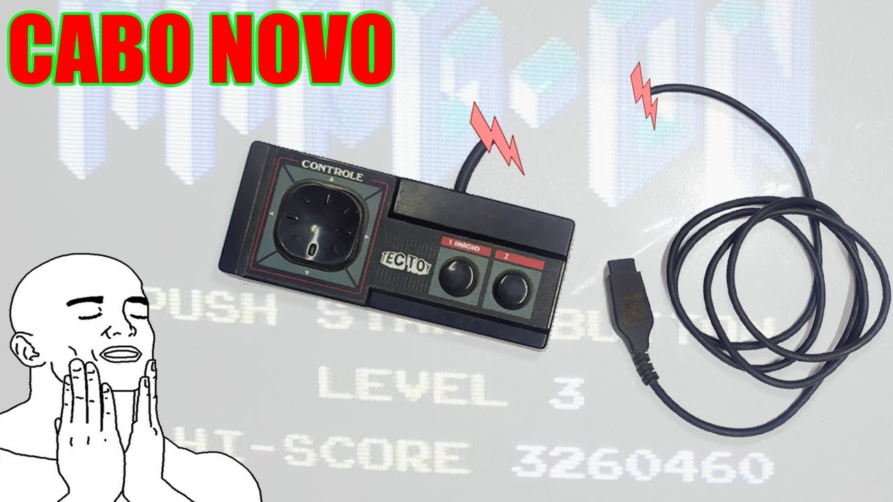 Cabo novo p/ o controle de Master System.