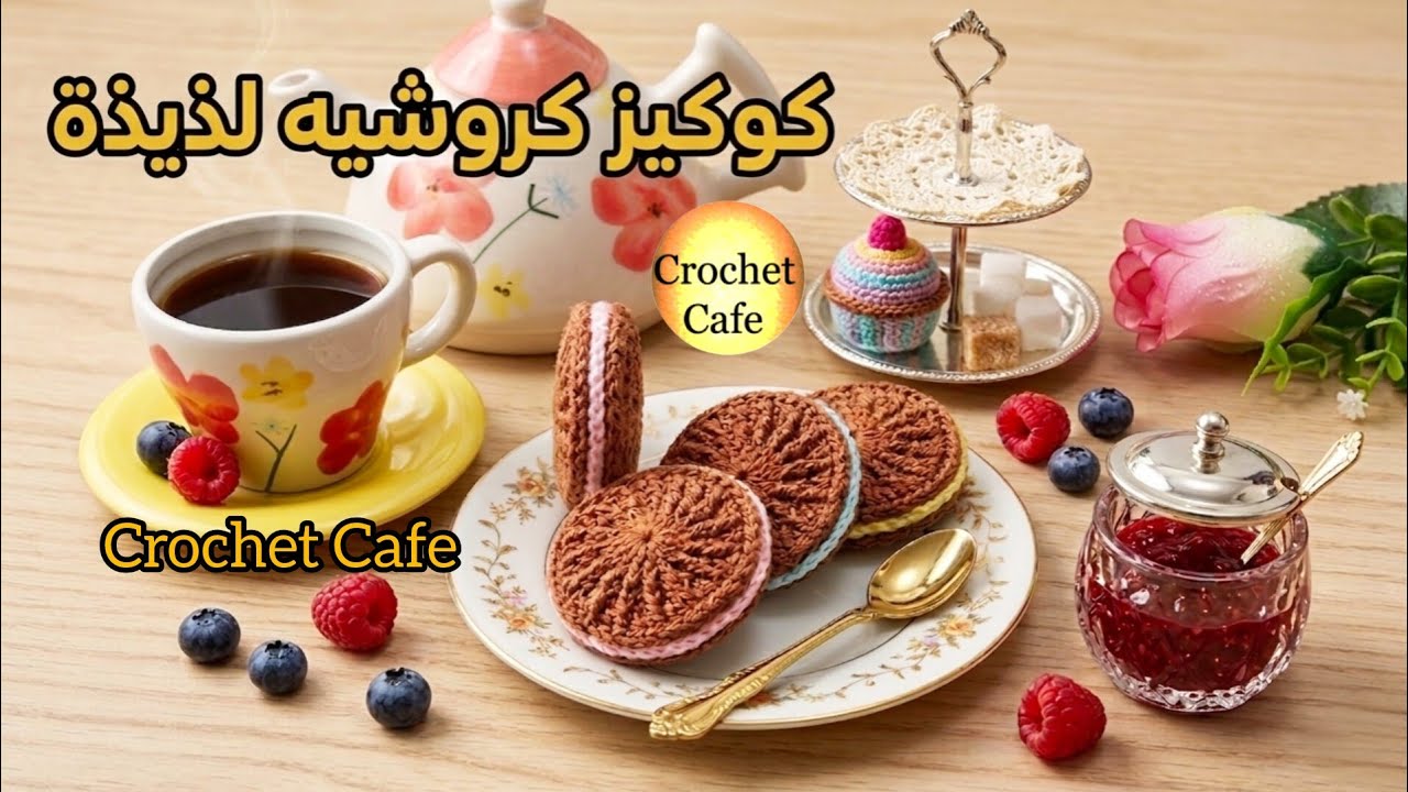 كروشيه كوكيز العيد🥮بسكويت عيد الفطر 2023🎆بسكويت أوريو بالكروشيه☻️قناة كروشيه كافيه