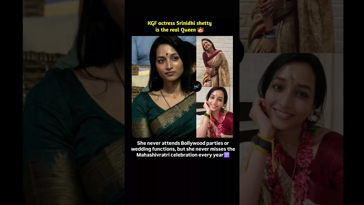 This image features actress Srinidhi Shetty, known for her role in the KGF film series, #new #video