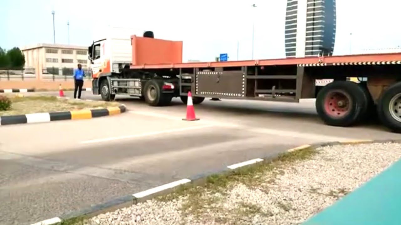 Truck (Trailer) Parking Test | Trailer Parking Training | Dallah alkhoobar  Dammam Saudi Arabia