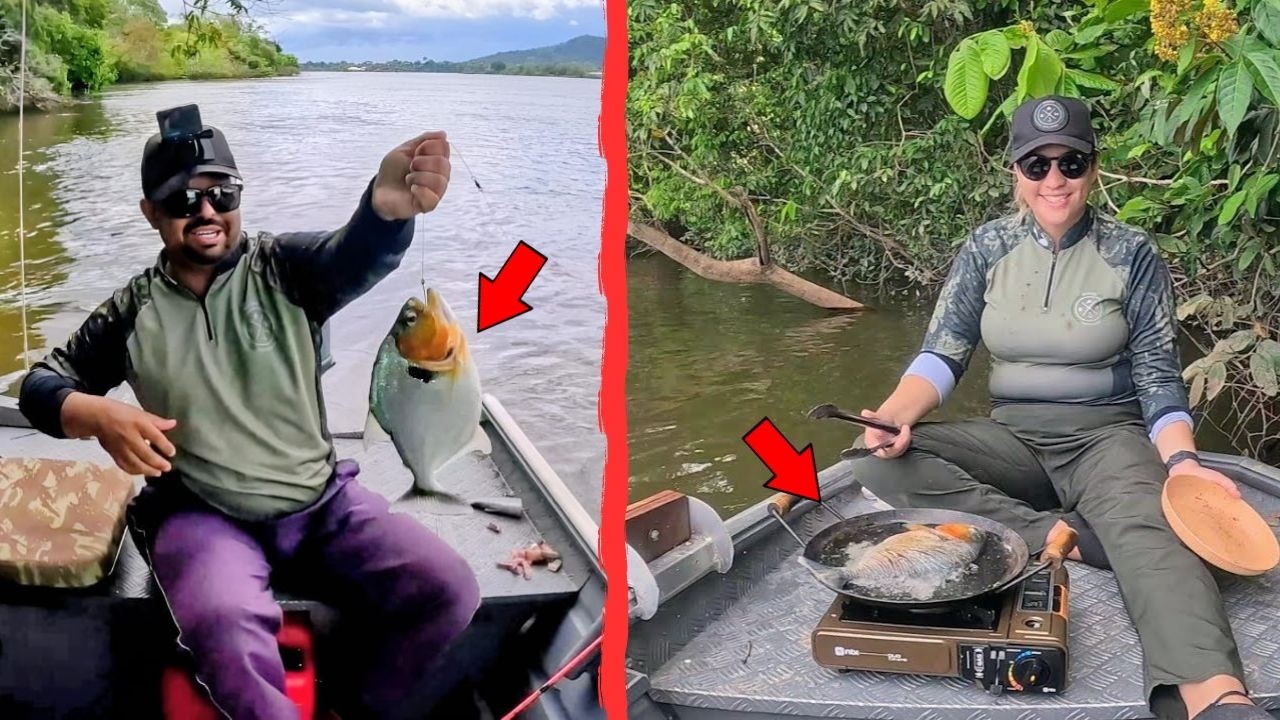 Achamos um Novo Local LOTADO de Peixes! Era Um Atrás do Outro e Fizemos Frito na Hora