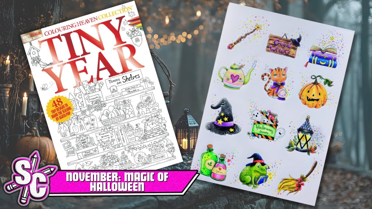 NOVEMBER Enchanted Forest Timelapse Colouring Heaven issue 75 TINY YEAR page 42 - Sophie Colours