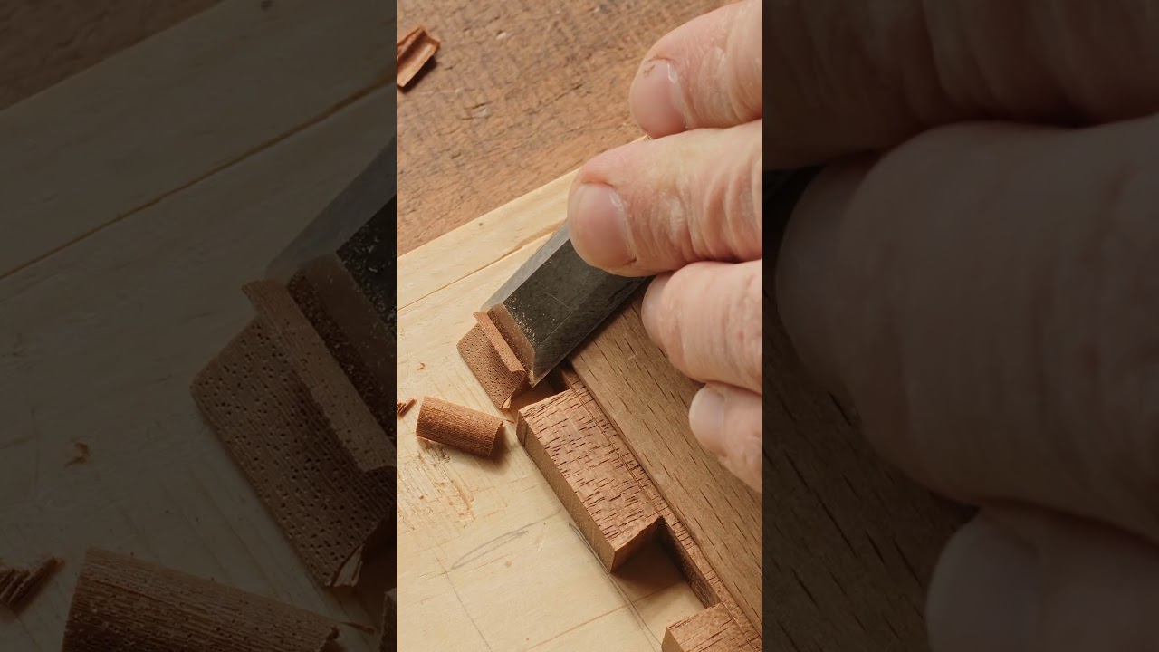 Colas de milano usando mi nuevo serrucho de Bad Axe Toolworks | Humidor, parte 3 | Carpinter&iacute;a