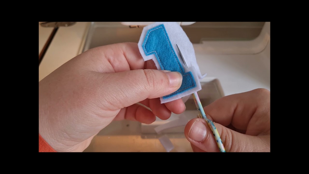 How to make double layered felt applique numbers for sewing.