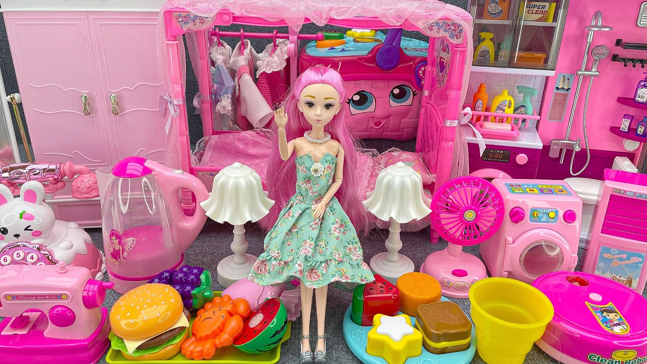 17 Minutes Satisfying with Unboxing Barbie Princess House & Wardrobe Collection Toys Review | ASMR