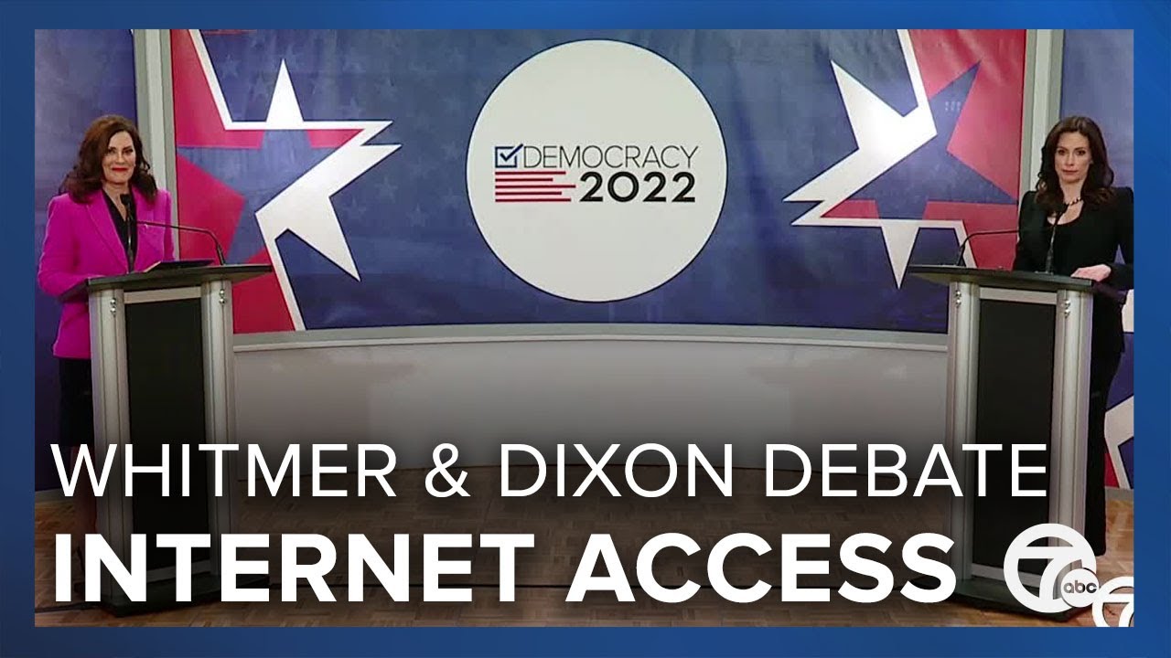 What will Gretchen Whitmer & Tudor Dixon do to increase internet access in Michigan?
