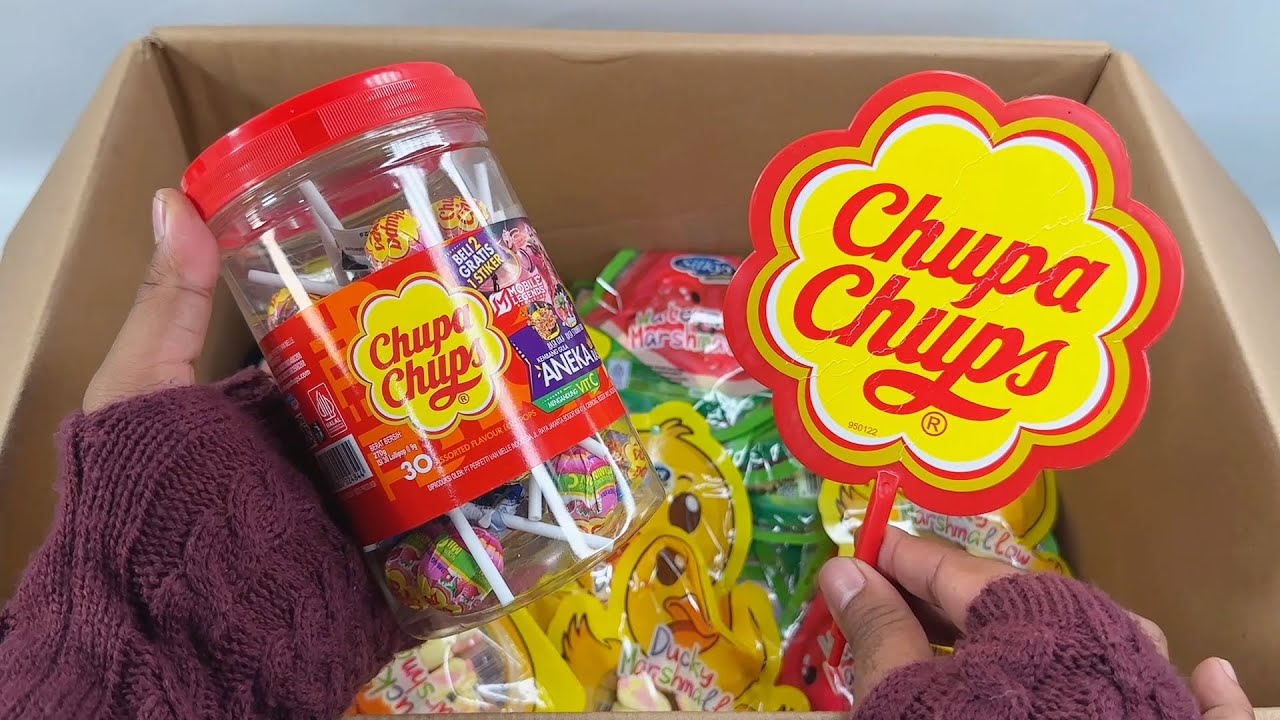 Unpacking and Fill Full The Box With So Many Delicious Lollipop | Satisfying ASMR