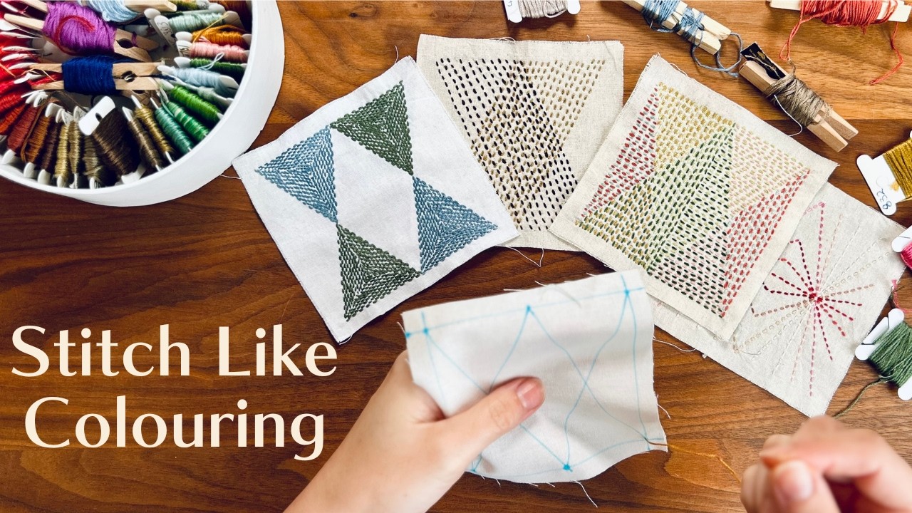 Slow Stitching: Like Colouring with Thread | Free style Stitching