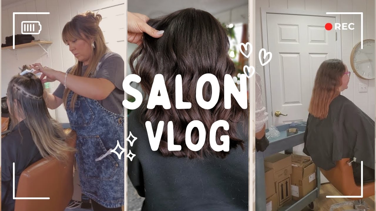 A WEEK IN THE SALON// Doing my sisters' hair | Butterscotch blonde | Extensions | Rich Brown Color