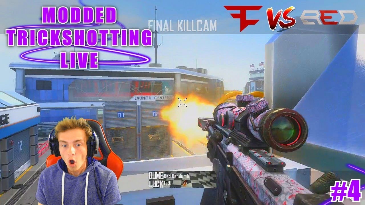 TROLLING FAZE MEMBER WITH AIMBOT! | Modded TrickShotting Live! | Episode 4