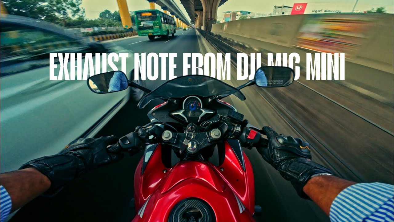 DJI Mic Mini + Osmo Action 4 | Honda CBR 250R Exhaust Sound Test in Bengaluru Traffic