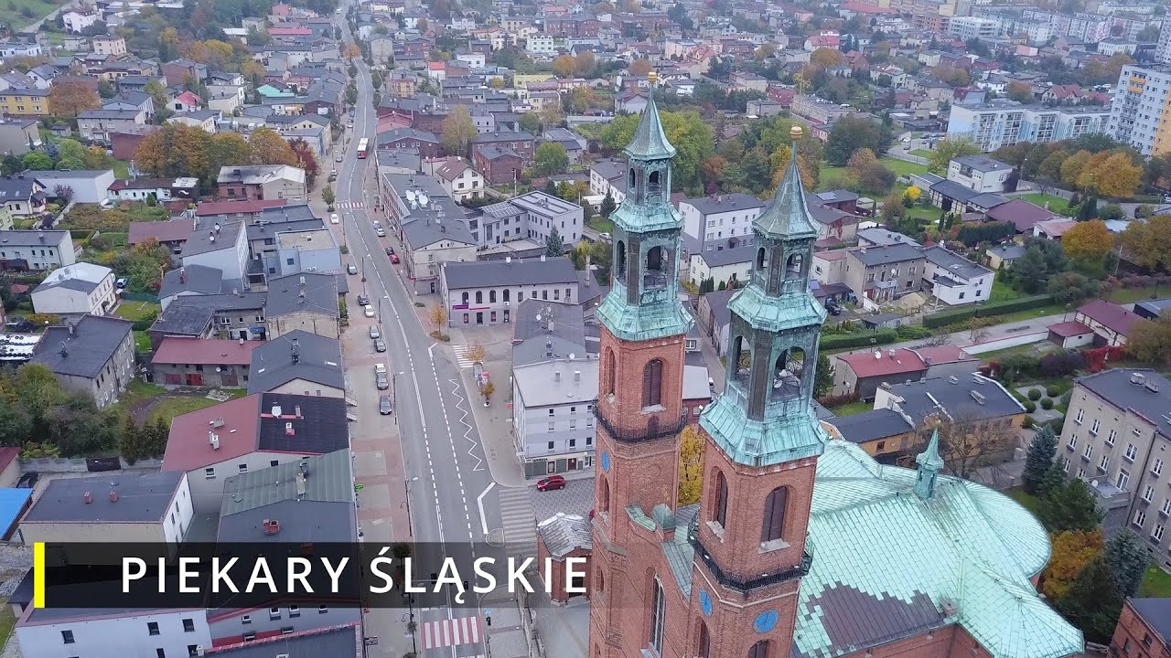 Piekary Śląskie jesienią z drona