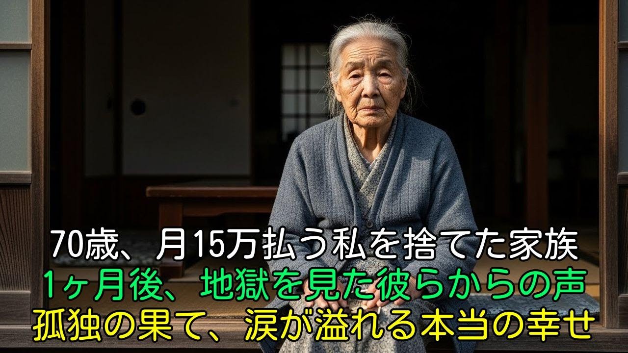 【涙腺崩壊】月15万のローンを払う私を施設へ捨てた息子夫婦。70歳の私が黙って家を去った1ヶ月後、地獄を見た彼らからの着信と「本当の幸せ」
