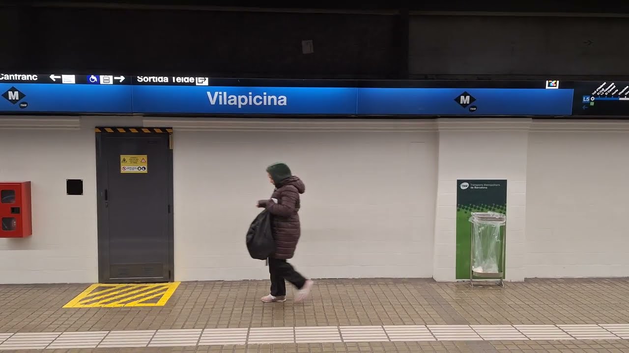 Metro Barcelona L5 Trayecto de Vilapicina a Camp de l'Arpa en Serie 5000