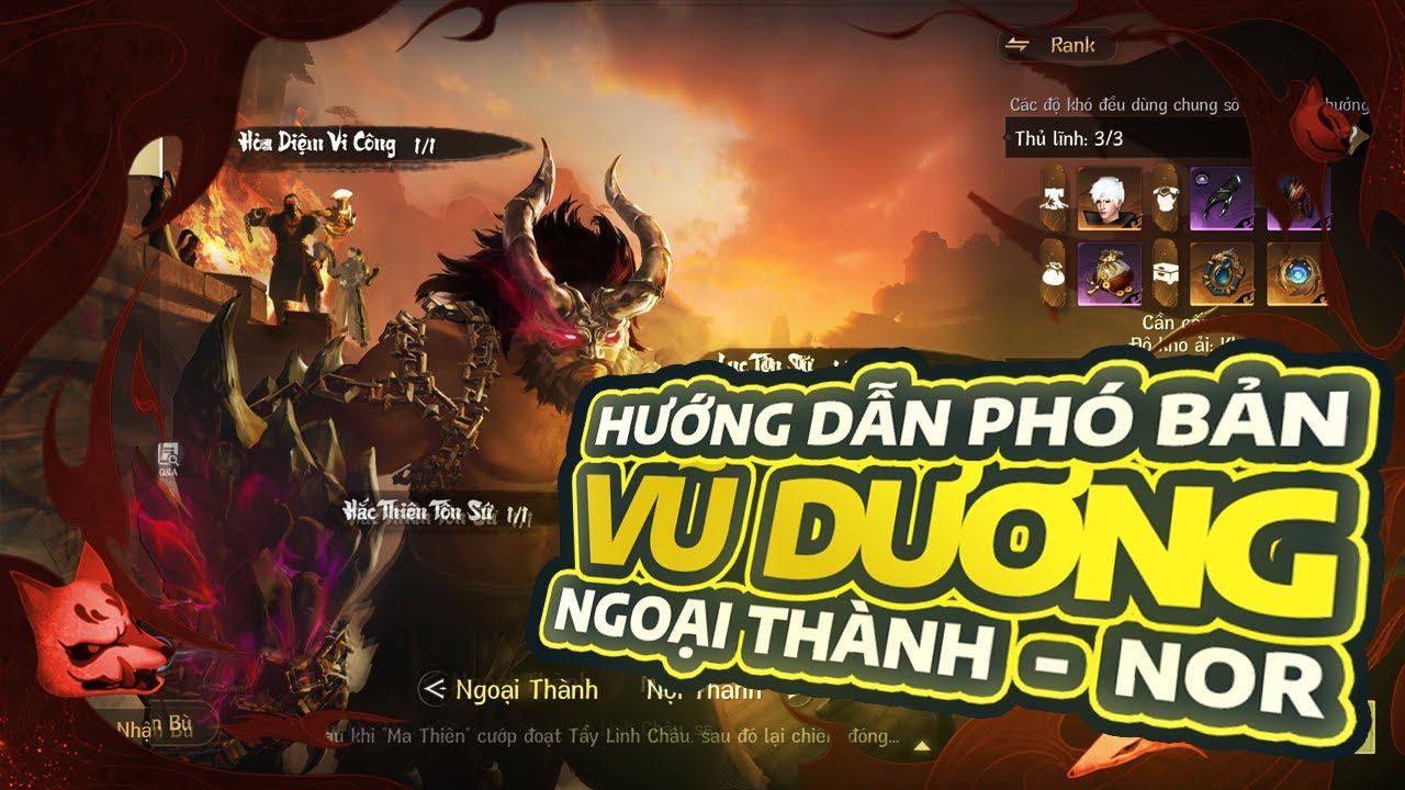 HƯỚNG DẪN FULL CLEAR VŨ DƯƠNG THÀNH - NGOẠI THÀNH (NOR) | NGHỊCH THỦY HÀN VNG