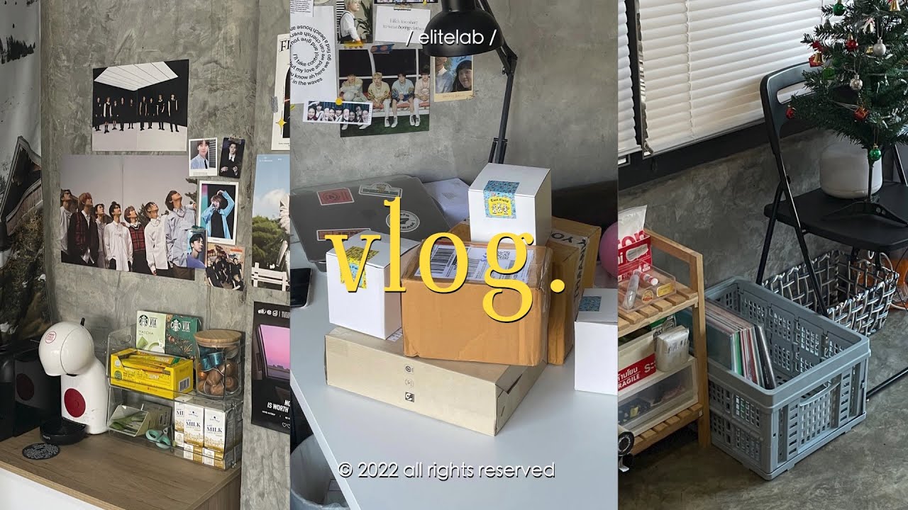Vlog ep89 - (en) unboxing, daily life, eat shabu with friend, Sigha Park 🎄🌄  #elitelab